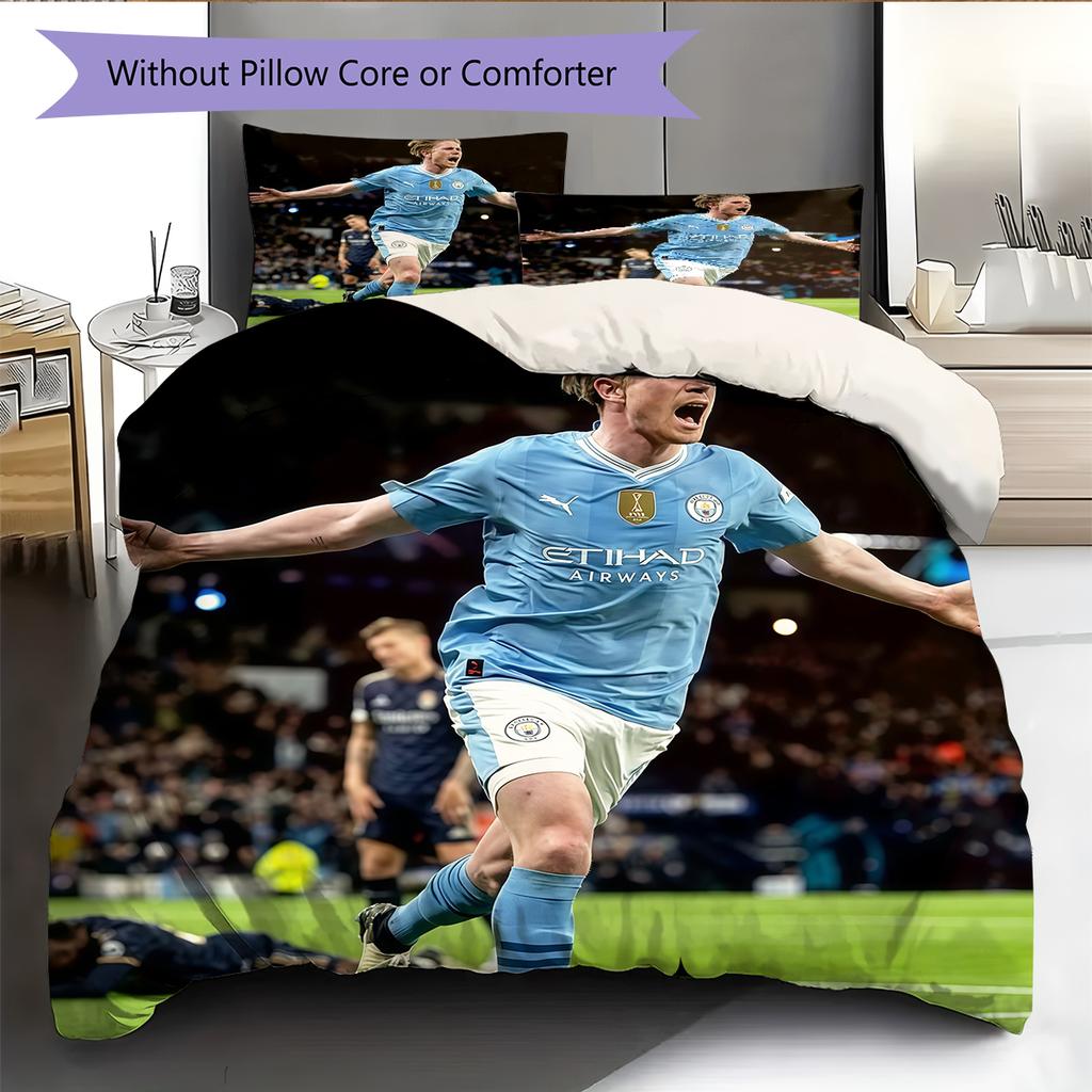 Biancheria da letto con motivo Kevin De Bruyne Decorazione per la casa Regalo di compleanno (1 * copripiumino + 2 * federa, senza nucleo)