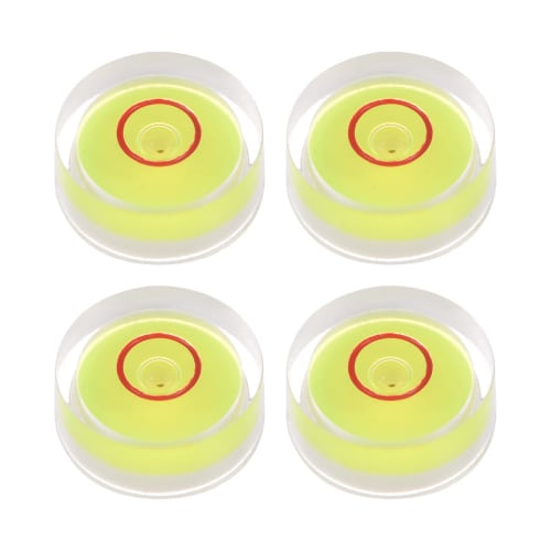 uxcell Round Bubble Level, 15x6mm, Mini Circular Bullseye Level for Leveling Cameras, Tripods, Telescopes, Workshop Turntables, and Picture Frames, Ye