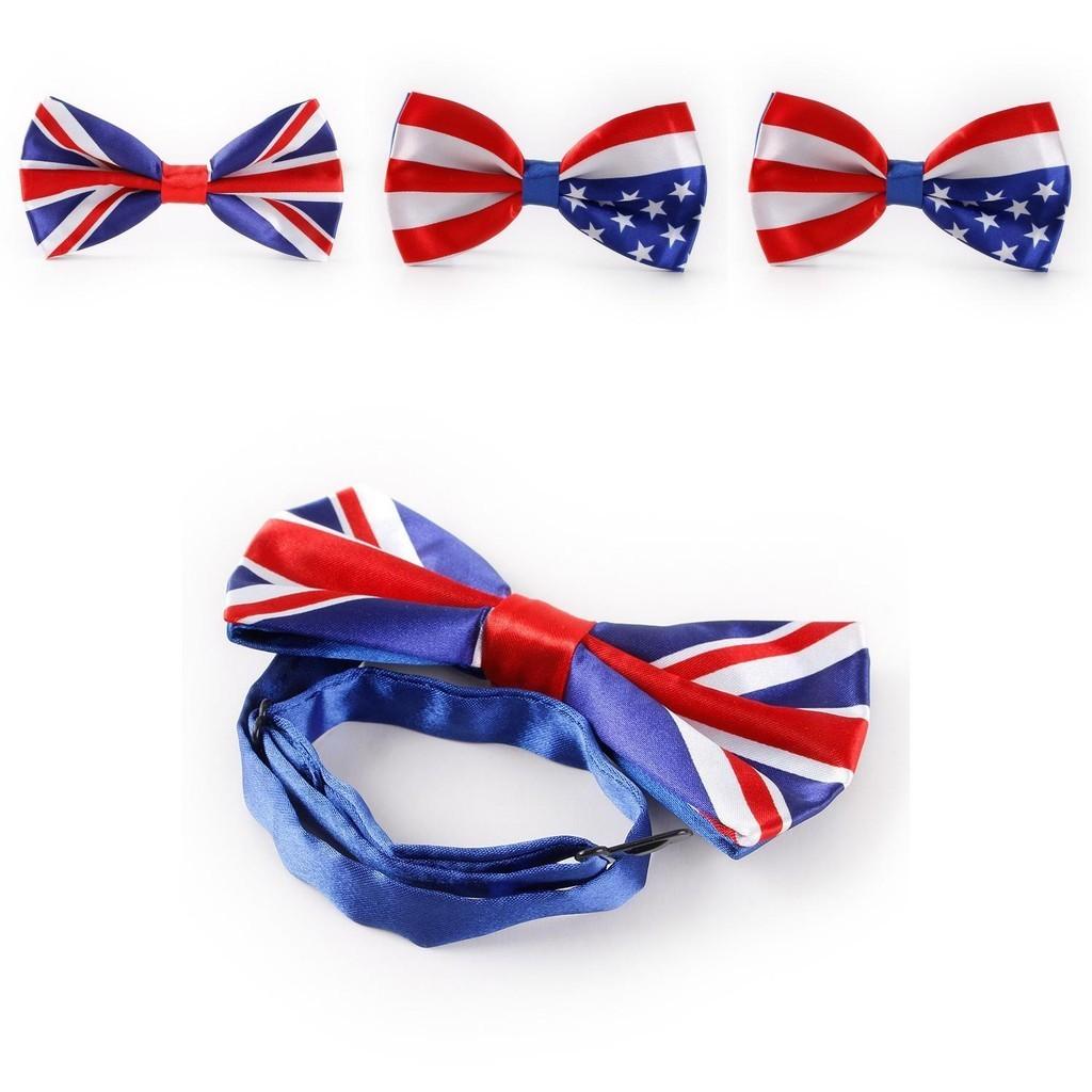 Stilvolle Union Jack USA Flagge Seidenfliege für Kostüme
