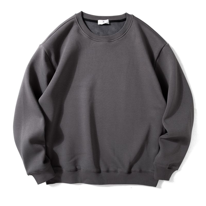 Fleece-Lined Thickened Crew Neck Sweatshirt for Men, 2025 Autumn and Winter New Style, Loose Casual Top, Soft Base Layer, Warm Pullover