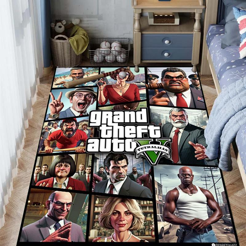 Vibes Vice City carpet printing Home Decor Art Protective pad Bathroom mat