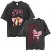 Rapper Theodora BOSS Lady Album Tour Washed Tshirts Men Women Hip Hop Fashion T Shirt Casual Oversized Tee Shirt Streetwear