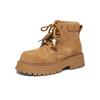 Tjockbottnade Martin boots Nya vinter Maillard rabarber boots Utomhus sammetskorta boots
