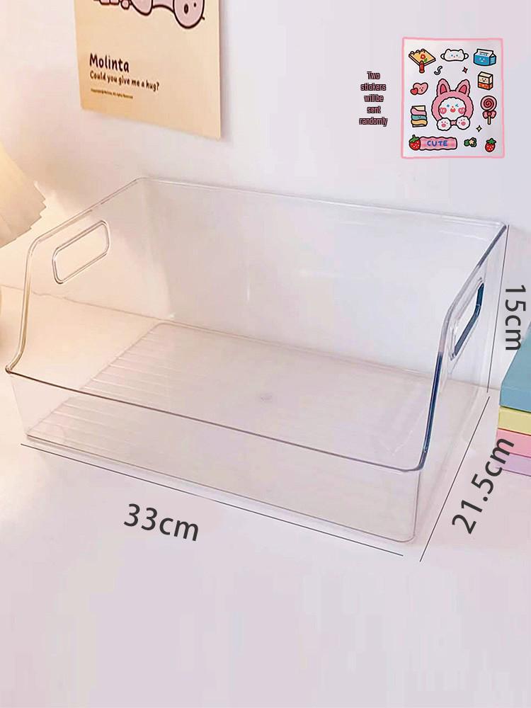 Acrylic Bookstand & Storage Box - Transparent Desktop Organizer with Large Capacity