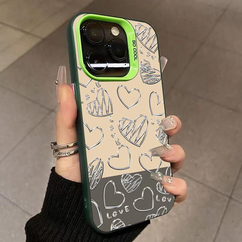 Luxury Trend English Letter Phone Case For iPhone 15 14 13 12 11 Pro Max Mini X XR XS 7 8 Plus SE2 Lens Protection Plating Cover