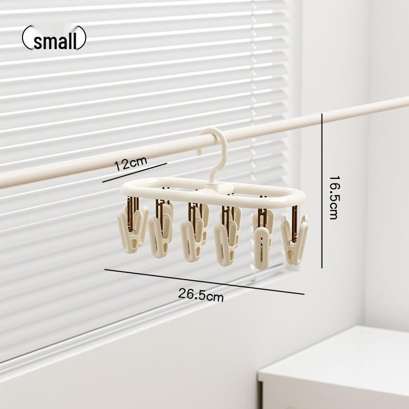 Baby Clothes Hanger with Multi-Clip for Underwear and Socks Drying.