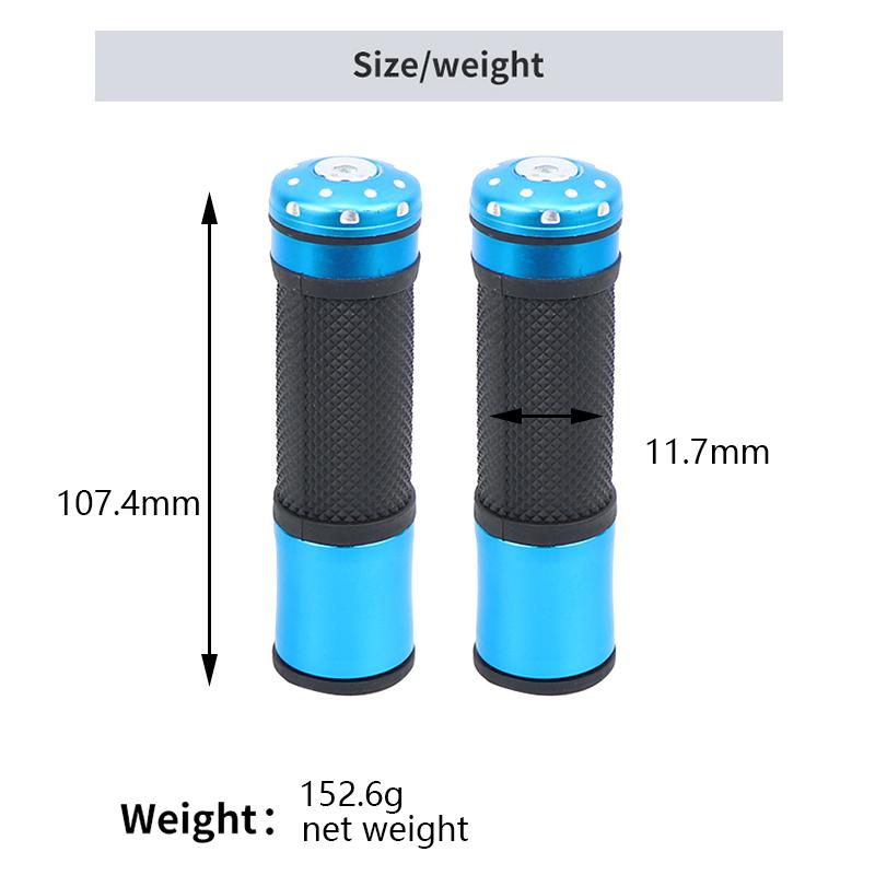 Universal Motorcycle Handlebars Grip Aluminum Alloy Anti slip Handle Cover Grip Motobike Rubber Handle Grips Motor Accessories