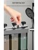 Punch-Free Wall-Mount Soap Dispenser for Shampoo & Shower Gel, Manual Press, Light Luxury Style