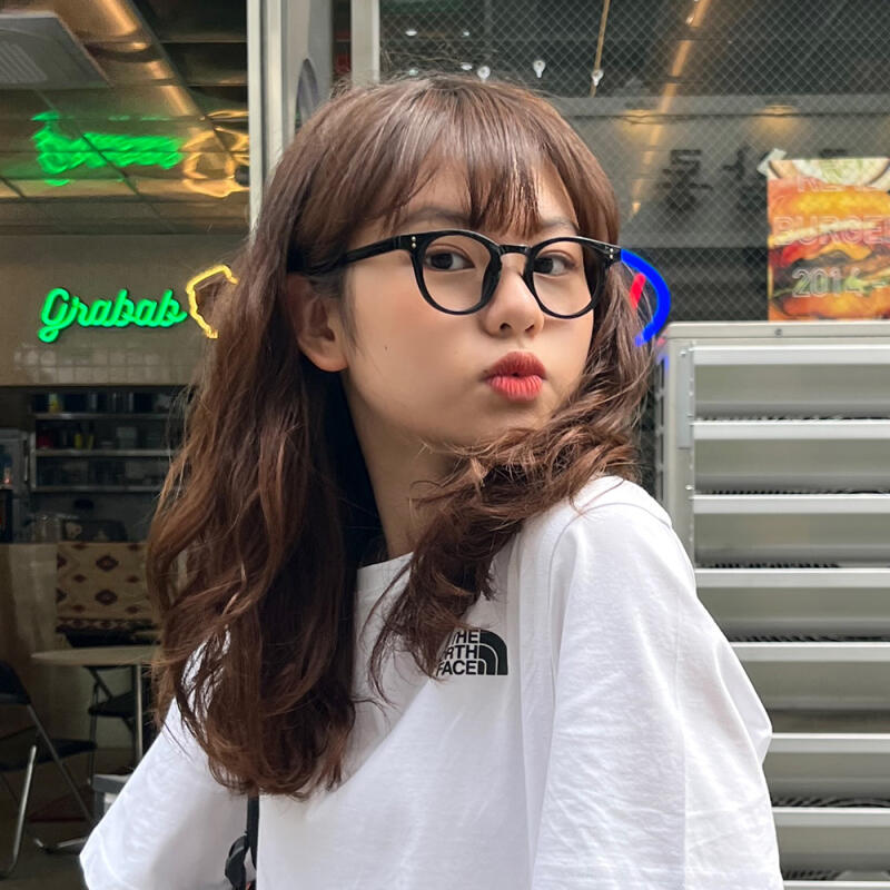 SBKA Icon-C01 Round Horn-Rimmed Glasses (Blue Light Blocking)