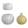 Striped Bell Shape Storage Jar Mold for Crafting Unique Candle Holders and Storage Boxes Perfect for Home Decors