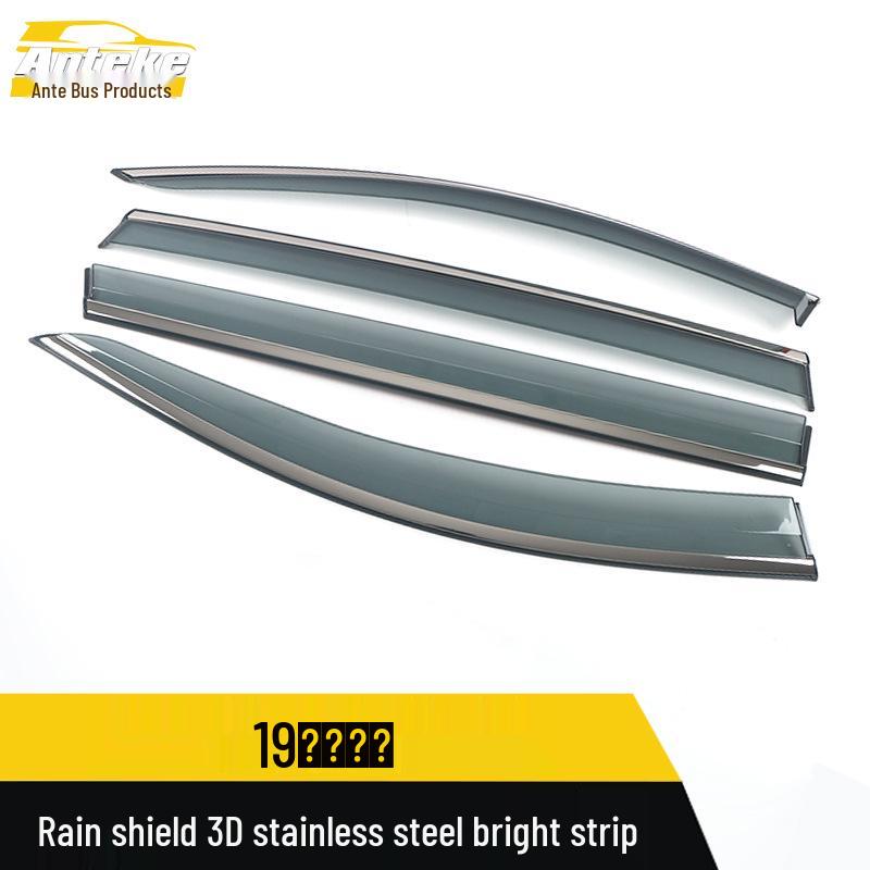 Hyundai 2019 Santa Fe Stainless Steel Rain Guards & Deflectors Trim