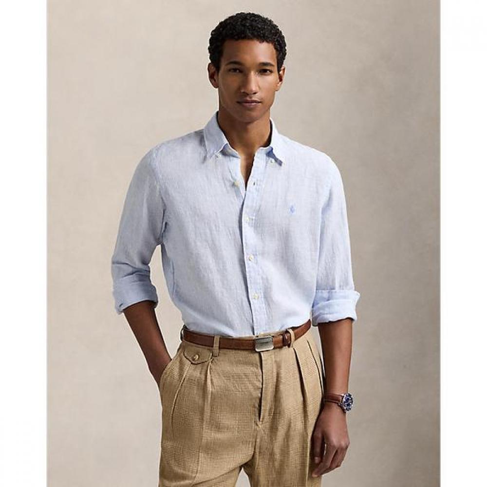 Polo Ralph Lauren Mens Classic Fit Striped Linen Shirt  Mnpowov16824418400 XXL