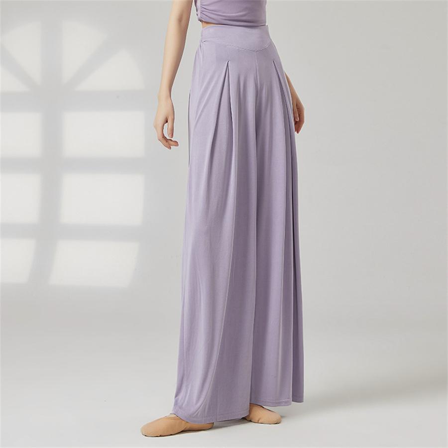 Damen Klassischer Tanz Trainingshose Ausgestellte Hose Atmungsaktiv Lockerer Schnitt Damen Ballett Moderner Tanz Performance Elegante Hose