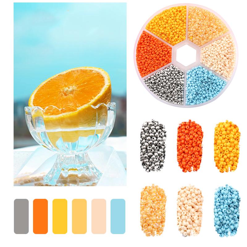 7000 Stück 2mm Rocailles Bunte Glasperlen Für Schmuckherstellungs-Kits DIY Bastelbedarf Zubehör Für Ohrringe Armband