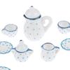 1:12 Dollhouse Miniature 17Pcs Porcelain Tea Cup Set Chintz Flower Tableware