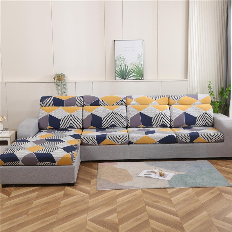Floral Printed Sofa Seat Cushion Cover Furniture Protector Stretch Sofa Covers For Living Room Kids Pets Anti-Dust Removable