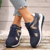 Women New Wedge Sneakers Mesh Platform Shoes Solid Color Thick Bottom Vulcanized Shoes for Trend Comfortable Sneakers