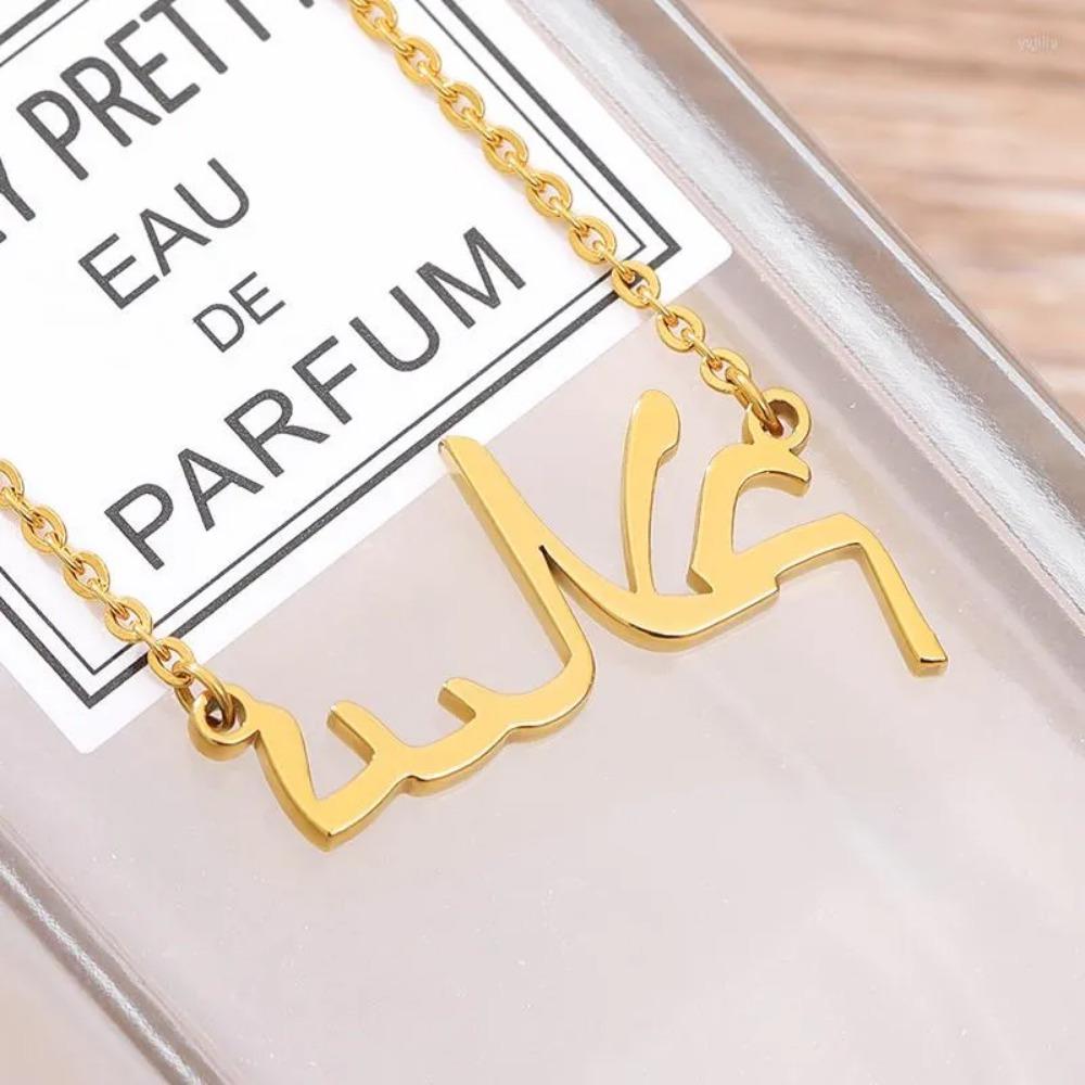 18k Personalisierte Namensanhänger-Halskette - Edelstahl & Titanstahl Jubiläumsgeschenk für Frauen