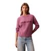 Womens/Ladies Ribbed Crew Neck Regular Long-Sleeved Sweater Top