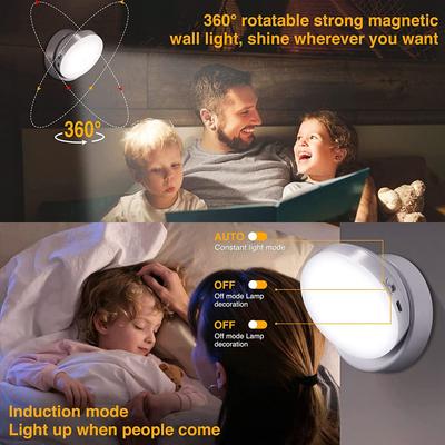Bewegungssensor LED Nachtlicht USB-Aufladung Schrank-Nachtlampe Nachttisch für Schlafzimmer Zuhause Schrank Sensorleuchten