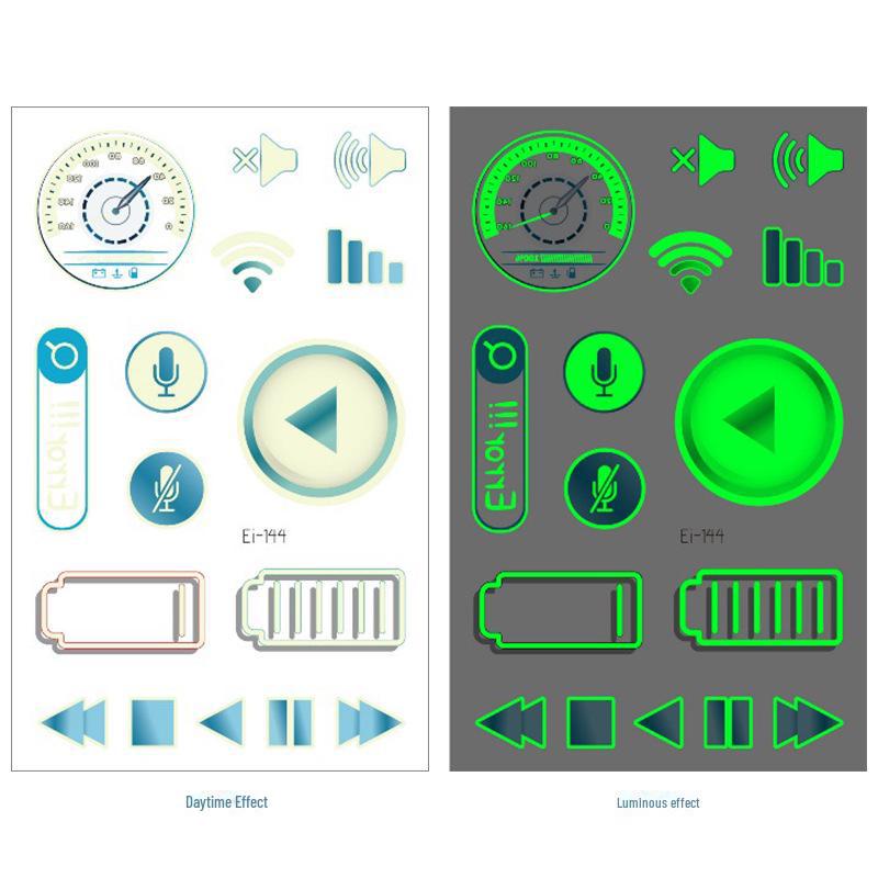 Fantasy Gradient Luminous Butterfly Tattoo Stickers