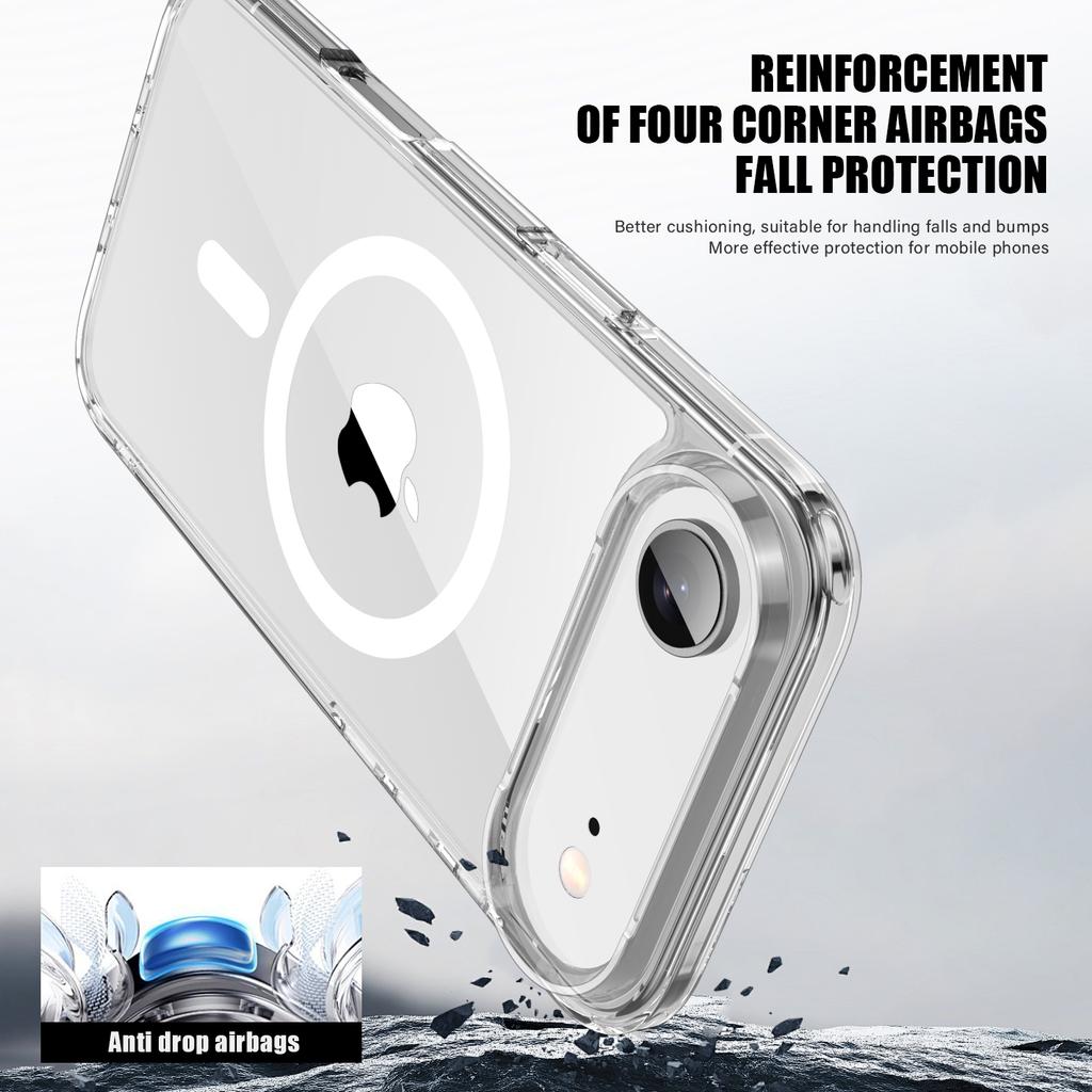 For iPhone Air Case Compatible with MagSafe TPU+PC Clear Phone Back Cover