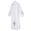 White Priest Costume Cosplay Dress Medieval Blue Cross Robe Stage Performance Cosplay Outfit