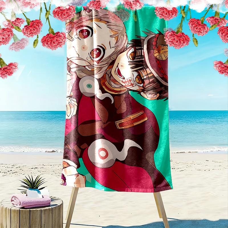 Toilet‑Bound Hanako‑kun2 Print Beach Towel, Large Soft Quick Dry Towel for Beach Camping Swimming