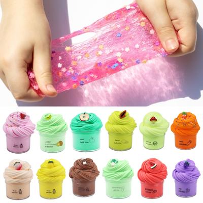 70ML Balçık Oyuncak - Rahatlama için Kabarık, Gözyaşı Önleyici, Esnek Bulut Balçık Tereyağı Çamuru