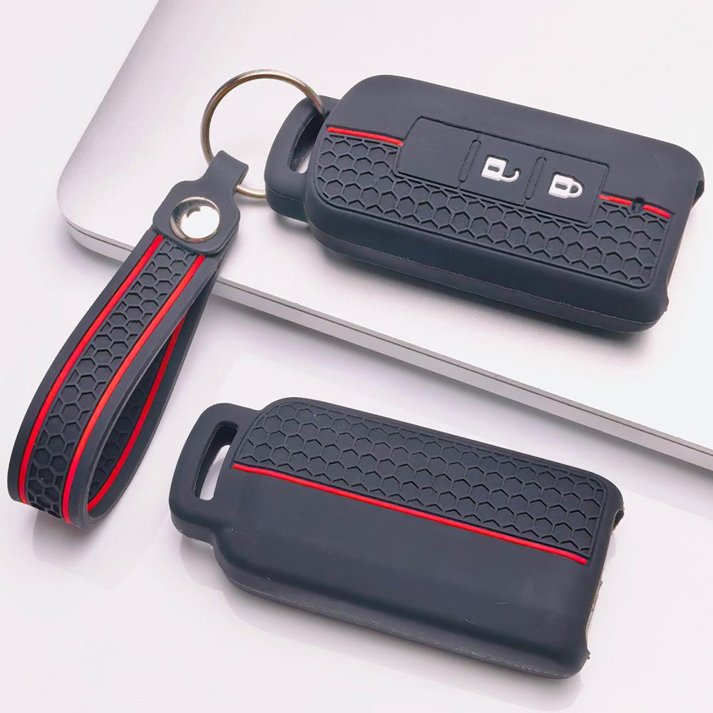 Key Shell Cover for Mitsubishi Outlander ASX Lancer Pajero Sport L200 Triton Eclipse with Keychain Anti-Scratch Surface Shockproof Structure