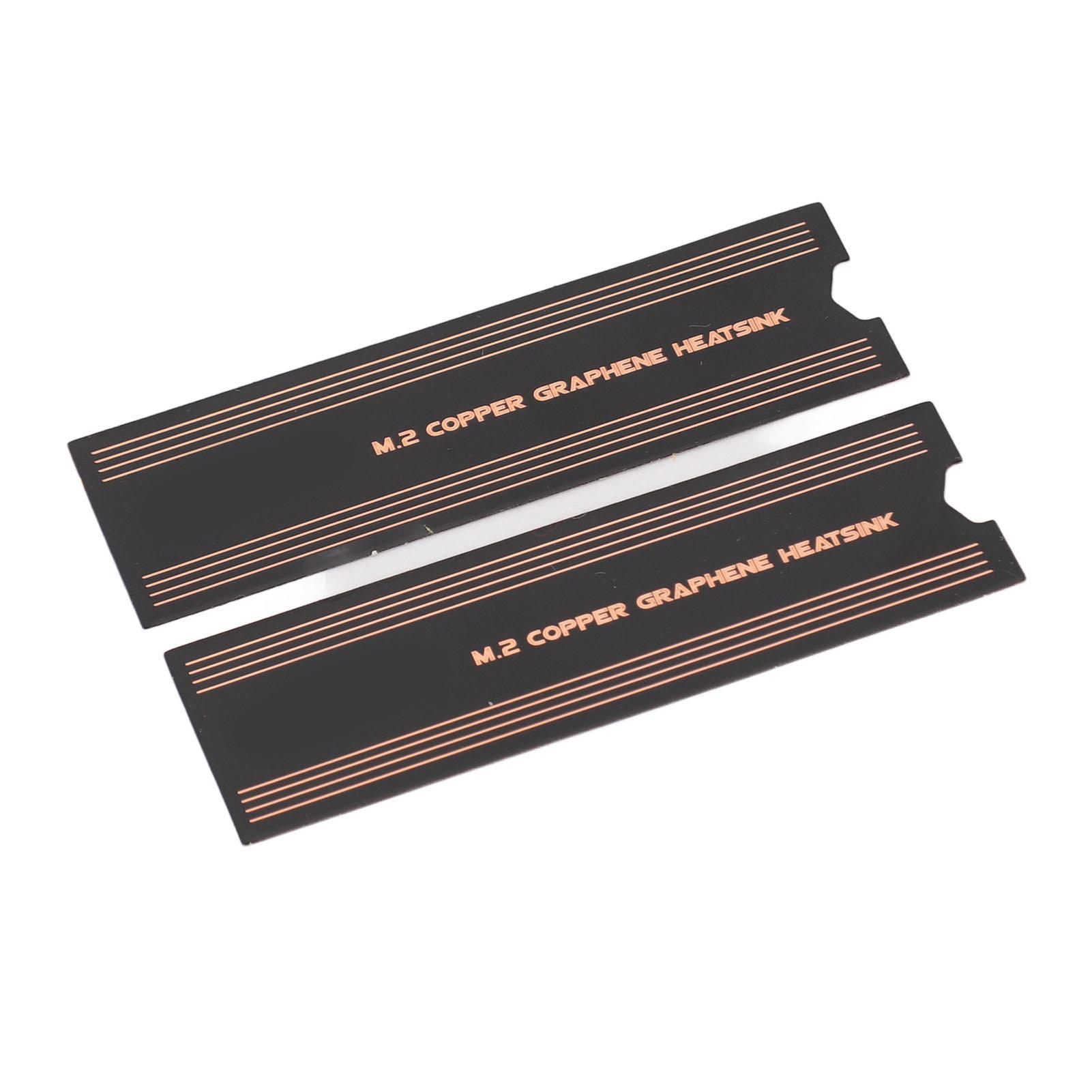 

2шт M.2 SSD Графеновый радиатор Двухслойный профессиональный NVMe Медный Графеновый радиатор для ноутбука
