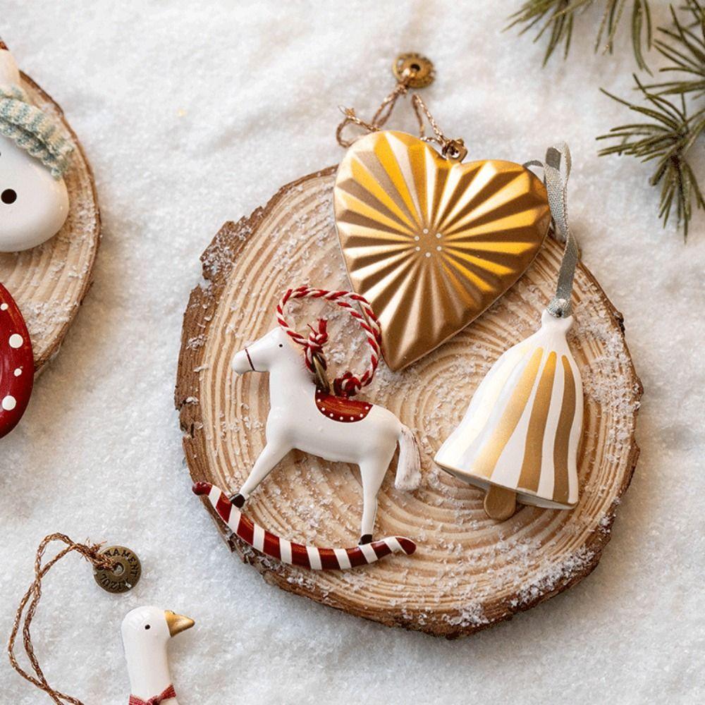 Cartoon Cane Drum Christmas Hanging Decoration Multicolor Xmas Tree Ornament Festival