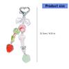Aesthetic Keychain with Star and Strawberry Charm Fashionable Key Holder Unique Purse Decoration for Daily Party