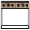 VidaXL Console Table, Side Table with 3 Drawers, Living Room Storage Furniture, Scandinavian, Black Wood 352104