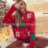 Christmas sweater for girls to wear loosely, pullover lazy style retro Hong Kong flavor, top red Christmas tree knitted sweater
