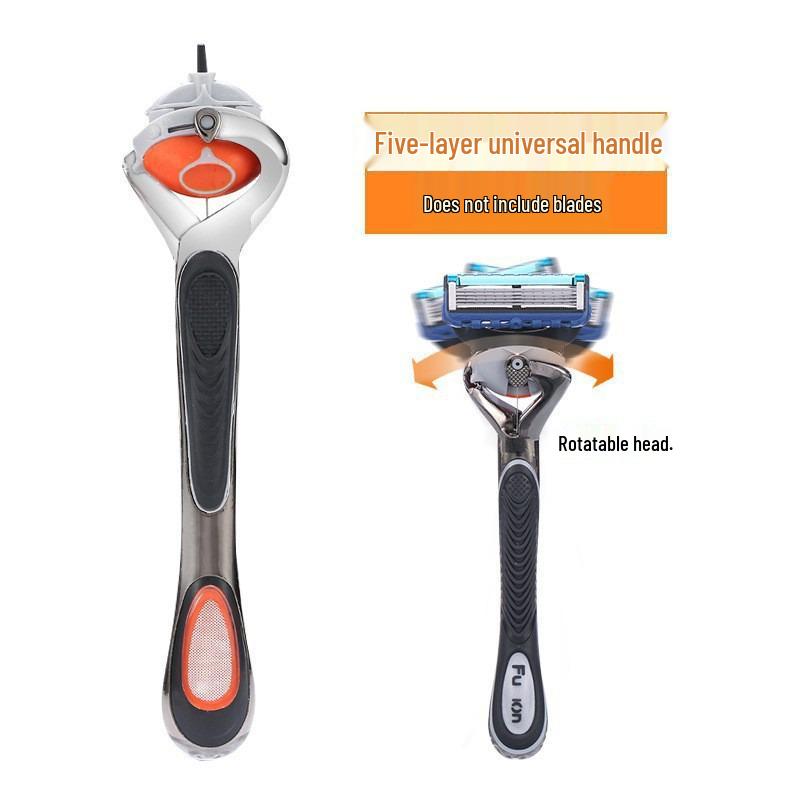 German Quality 5-Layer Men's Manual Razor - Classic Old-Fashioned Design with Universal Razor Head.