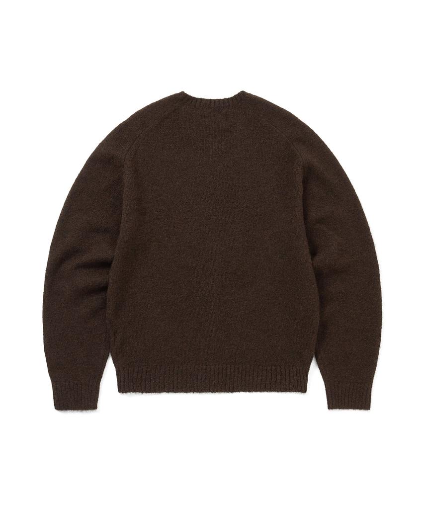 THISISNEVERTHAT Brushed V Neck Knit Sweater Brown