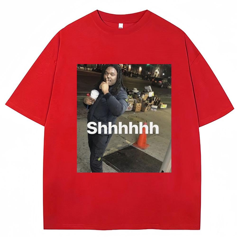 

Lucki Shhhhh Funny Meme Print Tshirts Unisexs Womens Oversized Humor T Shirt 100 Cotton ONeck Casual T Shirts Streetwear Gifts S