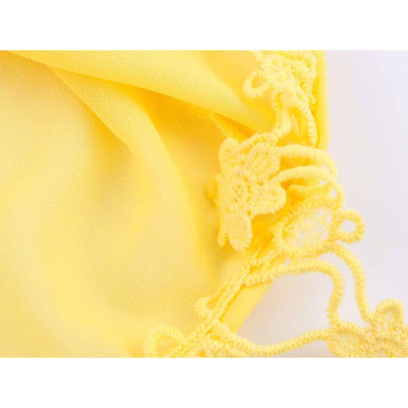 Kaslead New Women Clothes Western Style Fashion Plus Size Temperament V-neck Pearl Buckle Patchwork Edge Long Dress