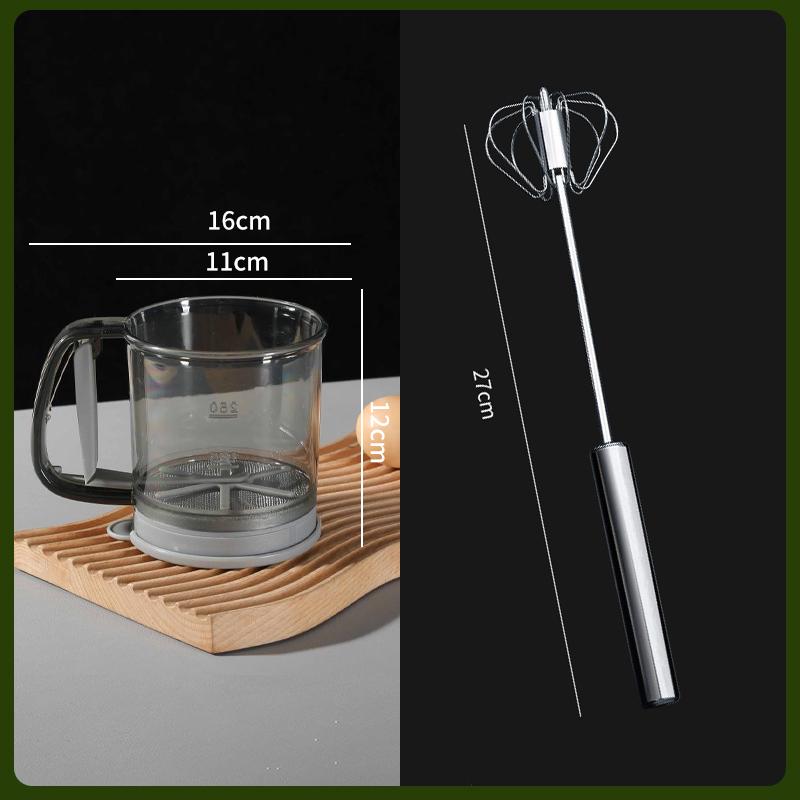 Semi-Automatic Handheld Flour Sifter & Cake Strainer