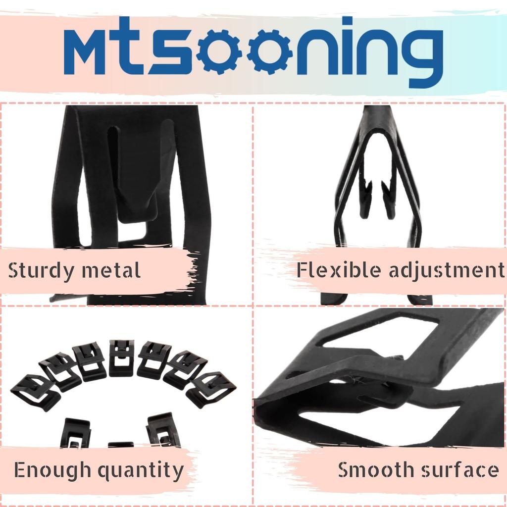10pcs Control Panel Dashboard Clip Steel Auto Car Front Console