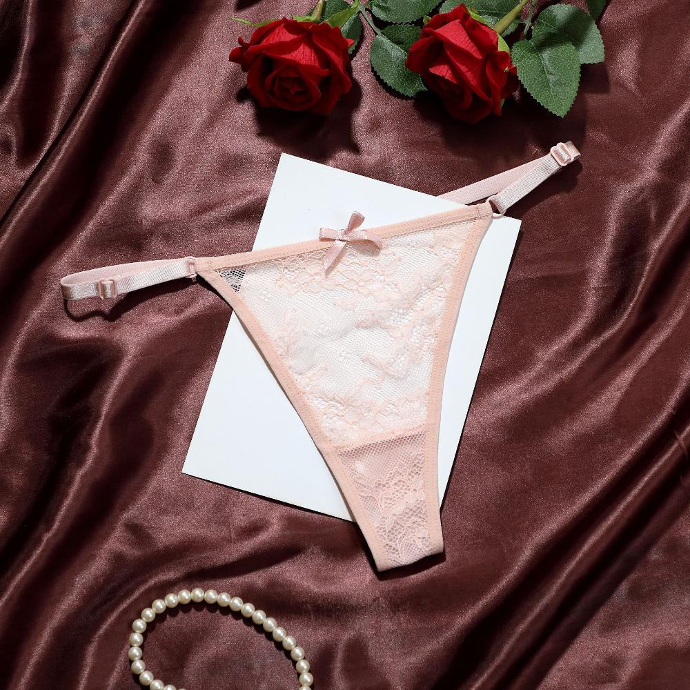 European Size Sexy Lace Panties for Women Comfortable Breathable Low-waisted Seamless Thongs