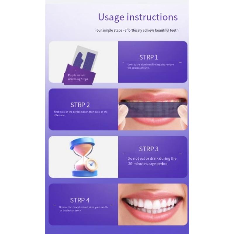 1PACK Toothpaste Instant Brightening V34 Toothpaste Purple Neutralizing Whitening Kit