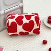 Heart Print Pattern Makeup Bag Clutch Cosmetic Organizer Travel Wash Toiletries Storage Bag Makeup Pouch Women Large Capacity