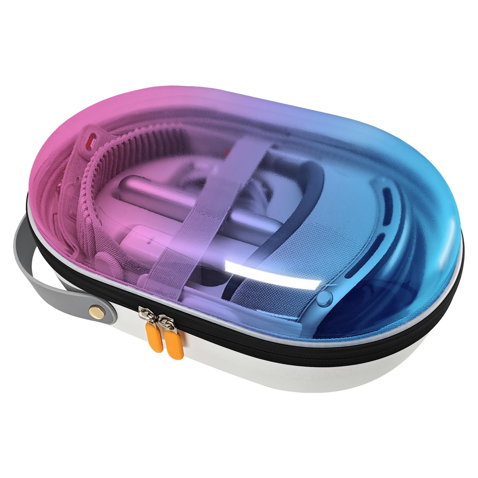 

Жорсткий чохол AWINNER для аксесуарів Apple Vision Pro VR Гарнітура з елітним ремінцем, дуже елегантний дизайн для подорожей (Рожевий градієнт)