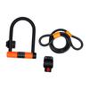 Bicycle Lock Weather Proof Silicone Coated Anti Theft Four Digit Combination Bike U Lock with Steel Cable Zinc Alloy