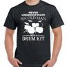 26 Drummer T-Shirt Never Underestimate An Old Man Drum Kit Mens Funny Top Drumming Unisex T-Shirt