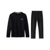 Li Ning Minimalist Logo Print Loose Outdoor Versatile Crew Neck Pullover Long Sleeve Sweatshirt Casual Sports Suit YTLV059-1+AKLU881-1