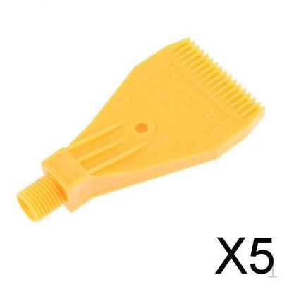5x 1/4" velikost závitu, Plochá tryska pro foukání vzduchu s proudovým paprskem, Jednootvorová, Žlutá