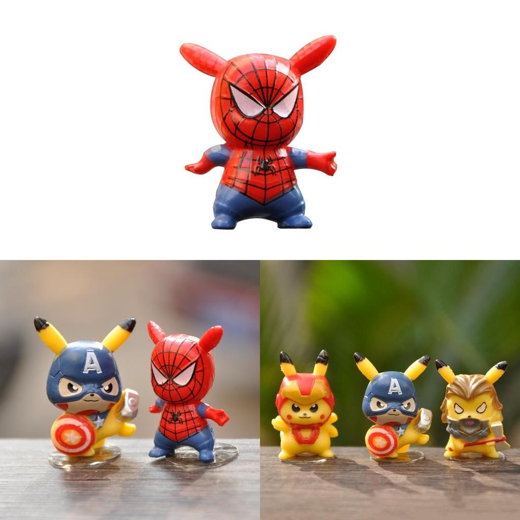 Cartoon Anime Avengers Pikachu Mini Doll Desktop Micro Landscape Decoration